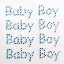 Load image into Gallery viewer, thecraftshop.net Italian Options - Baby Boy - Blue Diamante Craft Stickers
