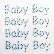 Load image into Gallery viewer, thecraftshop.net Italian Options - Baby Boy - Blue Diamante Craft Stickers