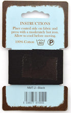 Load image into Gallery viewer, www.thecraftshop.net Nortexx - Iron on Mending Tape - BLACK - 35mm Wide x 1m