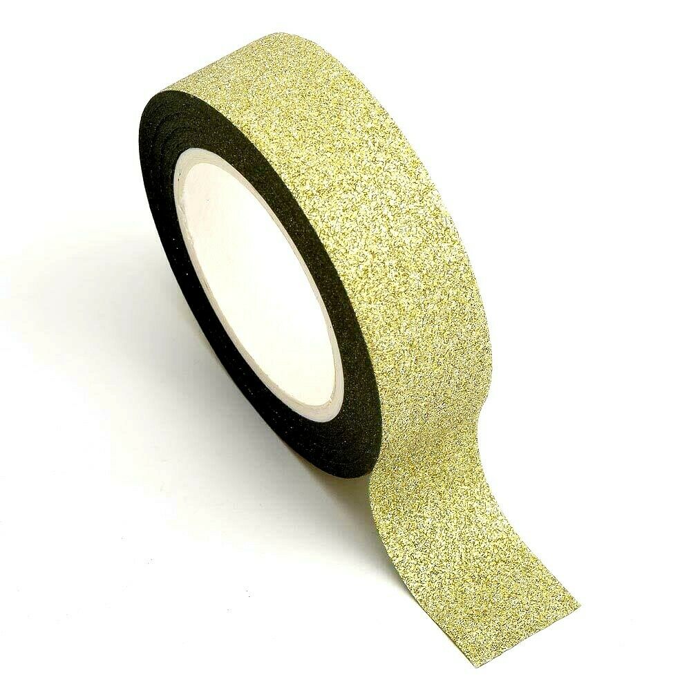 www.thecraftshop.net Italian Options - Glitter Washi Tape - 15mm x 10m Roll - Gold