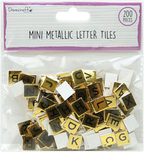Load image into Gallery viewer, thecraftshop.net - Dovecraft - Mini Scrabble Letter Tiles - 1cm x 200 - GOLD