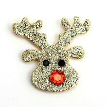 Load image into Gallery viewer, thecraftshop.net - Italian options - gold glitter reindeer card toppers - 5038168042216