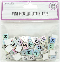 Load image into Gallery viewer, thecraftshop.net Dovecraft - Mini Scrabble Letter Tiles - 1cm x 200 - SILVER IRIDESCENT