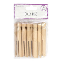 Load image into Gallery viewer, thecraftshop.net Dovecraft Essentials - Traditional Wooden Dolly Pegs - Pack of 10