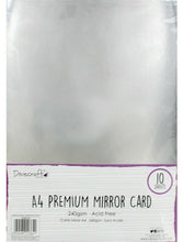 Load image into Gallery viewer, Dovecraft - Premium Mirror Card - SILVER - 240gsm - 10 x A4 Sheets