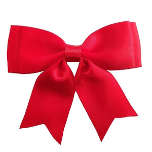 Trucraft - 8.5cm Wide Satin Ribbon Double Craft Bows - RED - Pack of 5