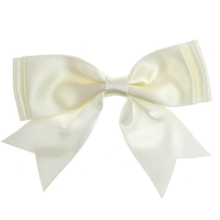 Load image into Gallery viewer, thecraftshop.net 25mm Satin Ribbon Double Bows - Ivory