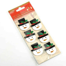 Load image into Gallery viewer, thecraftshop.net - Italian options - glitter christmas snowmen card toppers - 5038168042230