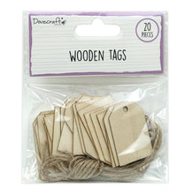 Load image into Gallery viewer, thecraftshop.net Dovecraft Essentials - Wooden Tags with String - Pack of 20
