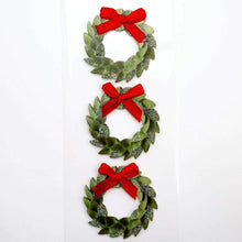 Load image into Gallery viewer, thecraftshop.net Italian Options - Glitter Wreaths Luxury Christmas Card Toppers - Pack of 3