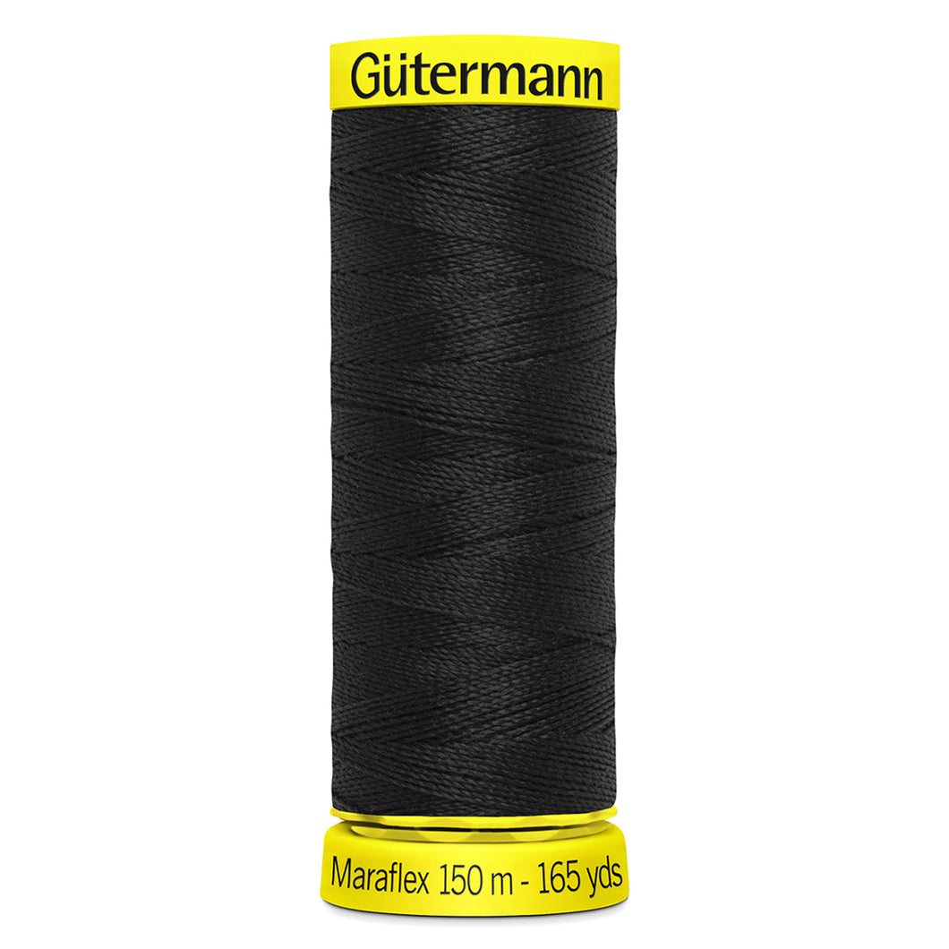 Gutermann - Maraflex Elastic Thread - 150m - 000 Black
