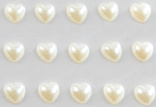 Load image into Gallery viewer, Eleganza – 6mm Ivory Pearl Heart Self-Adhesive Craft Stickers (Sheet of 88)
