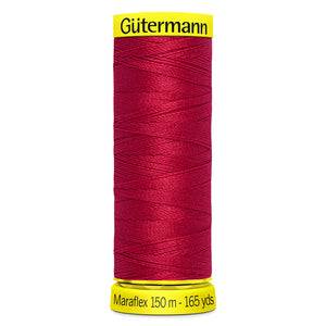 Gutermann - Maraflex Elastic Thread - 150m - 156 Red