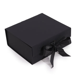 Luxury Gift Box - Black - Size Medium 20cm x 18cm x 8cm - Magnetic Closure