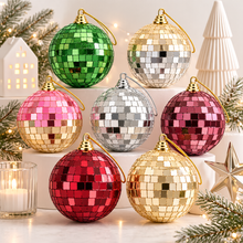 Load image into Gallery viewer, Trucraft - Disco Ball Christmas Tree / Wreath Bauble - Silver - 8cm
