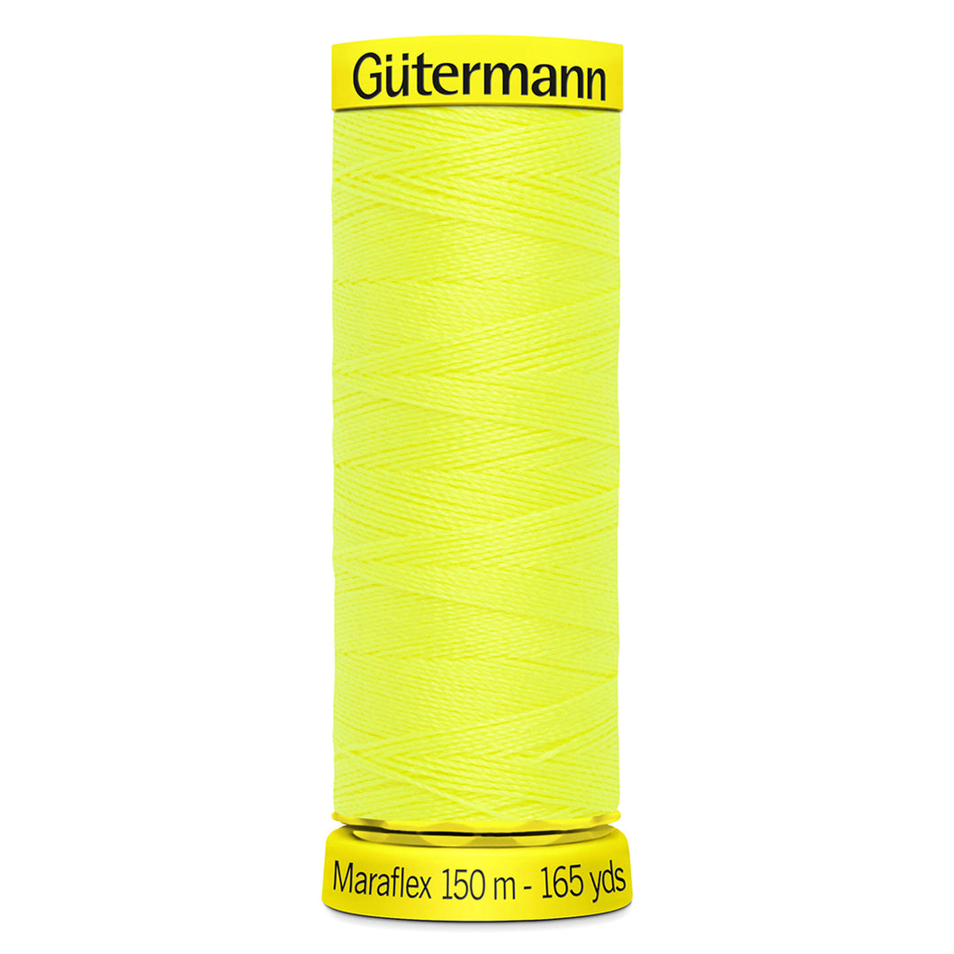Gutermann - Maraflex Elastic Thread - 150m - 3835 Neon Yellow