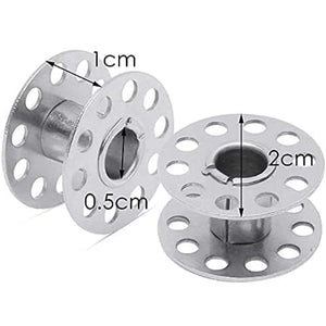 Trucraft - Universal Metal Sewing Machine Bobbins - 15k - Flat - Pack of 10