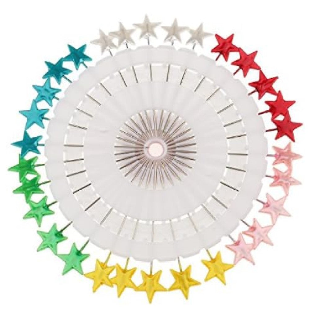 Trucraft - Sewing Pin Wheel - Star Shape - Long Length x 30 Pieces