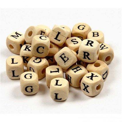 Creativ - Wooden Alphabet Beads - 9mm Square - Pack of 400