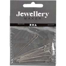 Load image into Gallery viewer, Creativ – SIlver Plated Head Pins for Jewellery Making: 50mm (Pack of 30)
