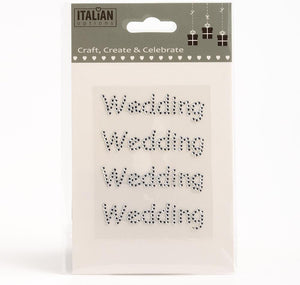 Italian Options - WEDDING - Diamante Embellishments - Silver x 4