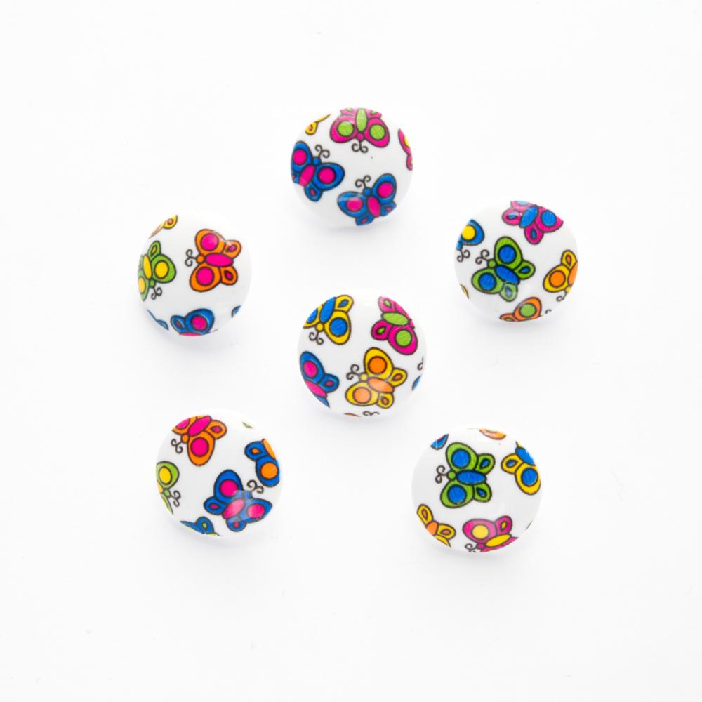 Trucraft - 15mm Bright Butterfly Buttons - Shank Fitting - Pack of 50 ...