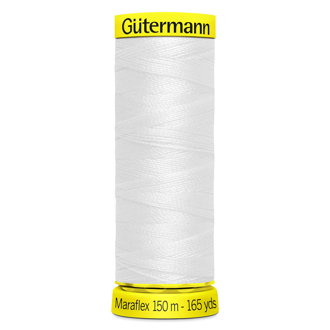 Gutermann - Maraflex Elastic Thread - 150m - 800 White