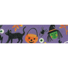 Load image into Gallery viewer, Berisfords - Halloween Betwitched Satin Ribbon - 25mm x 20m Reel
