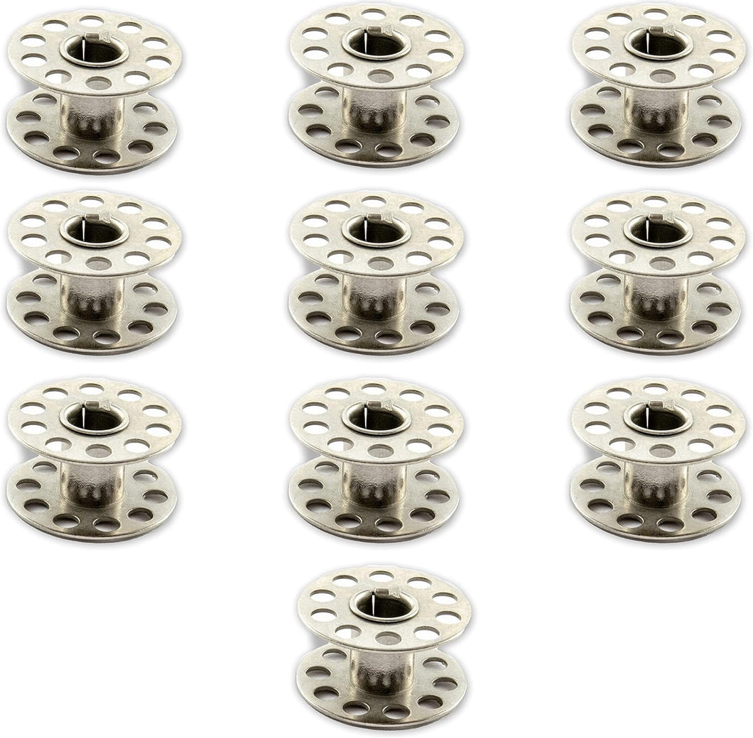 Trucraft - Universal Metal Sewing Machine Bobbins - 15k - Flat - Pack of 10