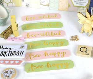 Dovecraft - Bee Happy - Premium Card Toppers - Sheet of 6