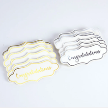 Load image into Gallery viewer, Dovecraft - Adhesive Sentiment Card Toppers - Congratulations - Pack of 12
