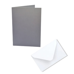 Trucraft - A6 Blank Cards and Envelopes - Dove Grey - Pack of 10