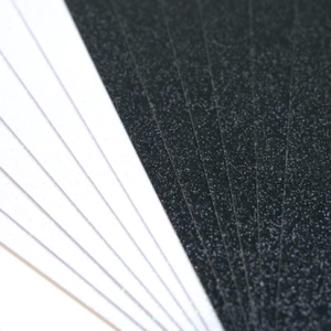 Dovecraft - A5 Premium Adhesive Glitter Card - 12 Sheets - Black & White