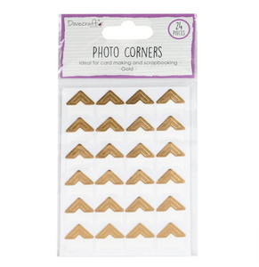 Dovecraft - Photo Corners - Gold - Self Adhesive - Sheet of 24