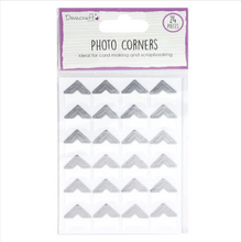 Load image into Gallery viewer, Dovecraft - Photo Corners - Silver - Self Adhesive - Sheet of 24
