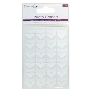 Dovecraft - Photo Corners - White - Self Adhesive - Sheet of 24