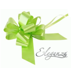 Eleganza Large Pull Bow - 50MM - Poly Ribbon - LIME GREEN