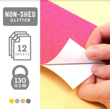 Load image into Gallery viewer, Dovecraft - A5 Premium Adhesive Glitter Card - 12 Sheets - Festive
