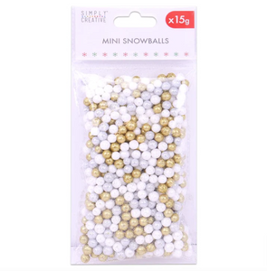 Simply Creative - Mini Christmas Snowballs - 15g Pack