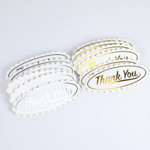 Load image into Gallery viewer, Dovecraft - Adhesive Sentiment Card Toppers - Thank You - Pack of 12
