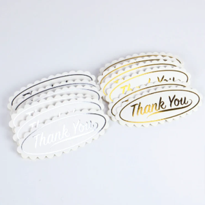 Dovecraft - Adhesive Sentiment Card Toppers - Thank You - Pack of 12