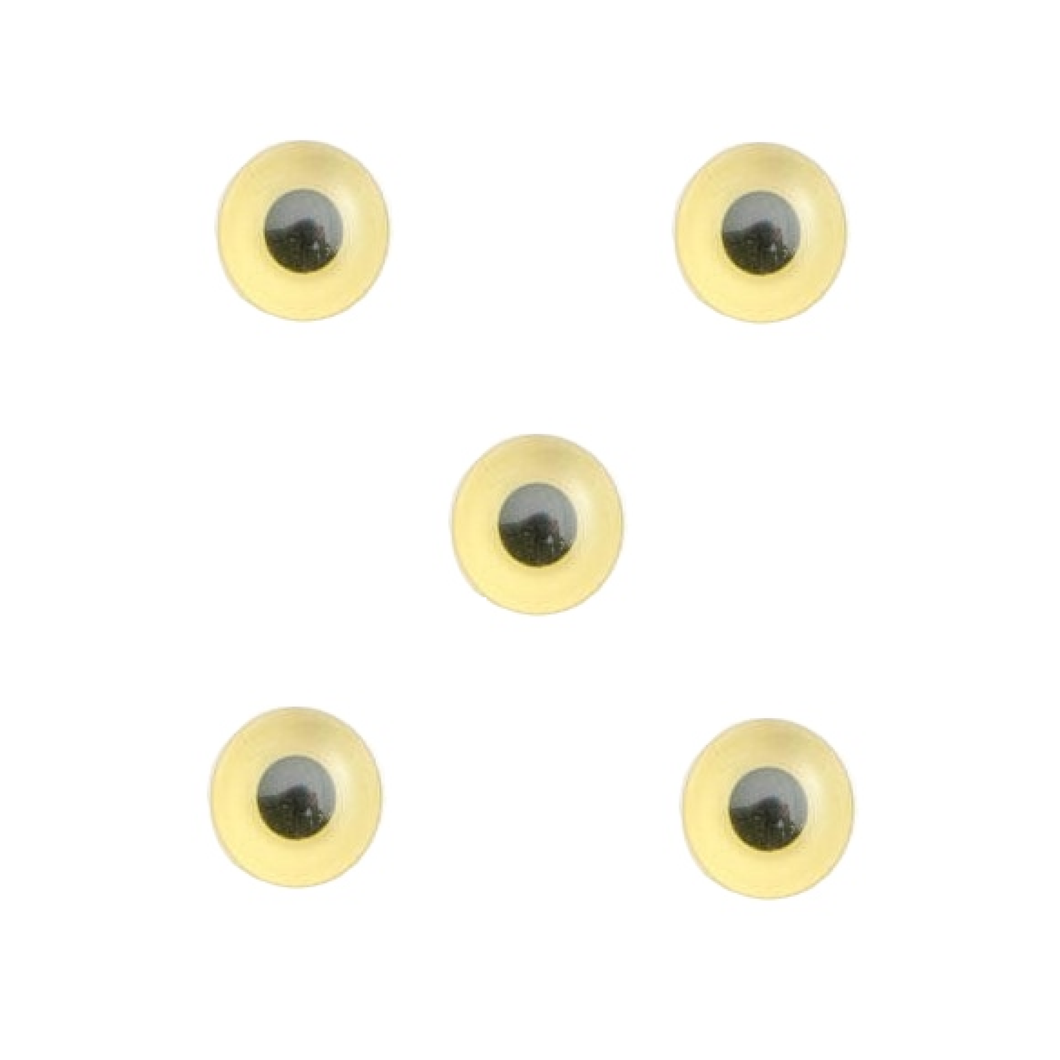 Trucraft - 15mm - Amber Traditional Sew on Eye Shank Buttons - Pack of 5