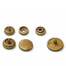 Load image into Gallery viewer, Trucraft Plastic Snaps Size 20 T5 - B11 Glossy Antique Gold (50 Sets)
