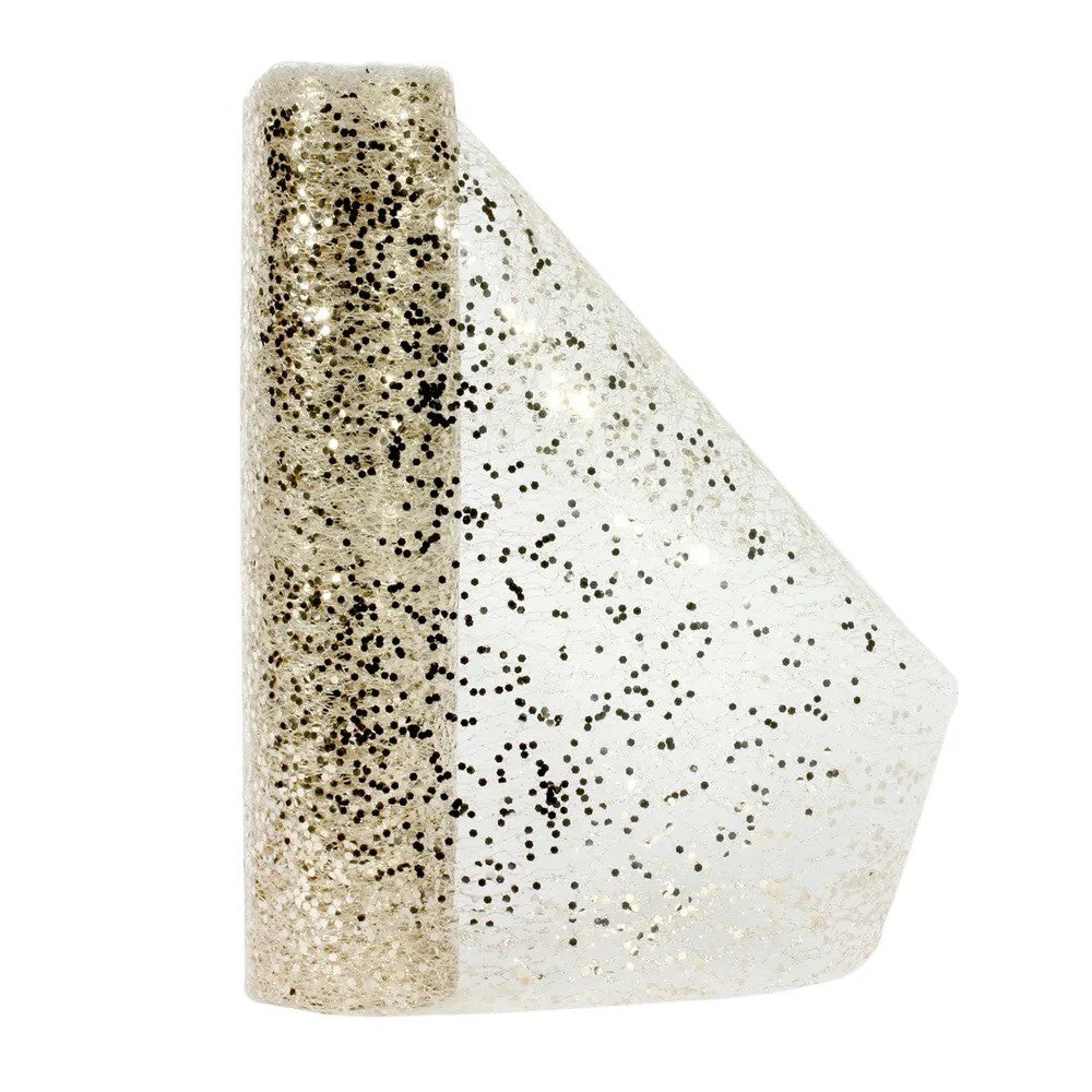 Glitter Mesh Fabric - 30cm Wide x 4.5m Roll - Champagne