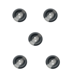 Trucraft - 15mm Aran Ring Edge - Two Hole Buttons - Grey - Pack of 5