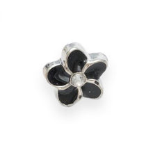 Load image into Gallery viewer, Trucraft - 11mm Black Diamante Flower Buttons - Shank Fitting - Pack of 50
