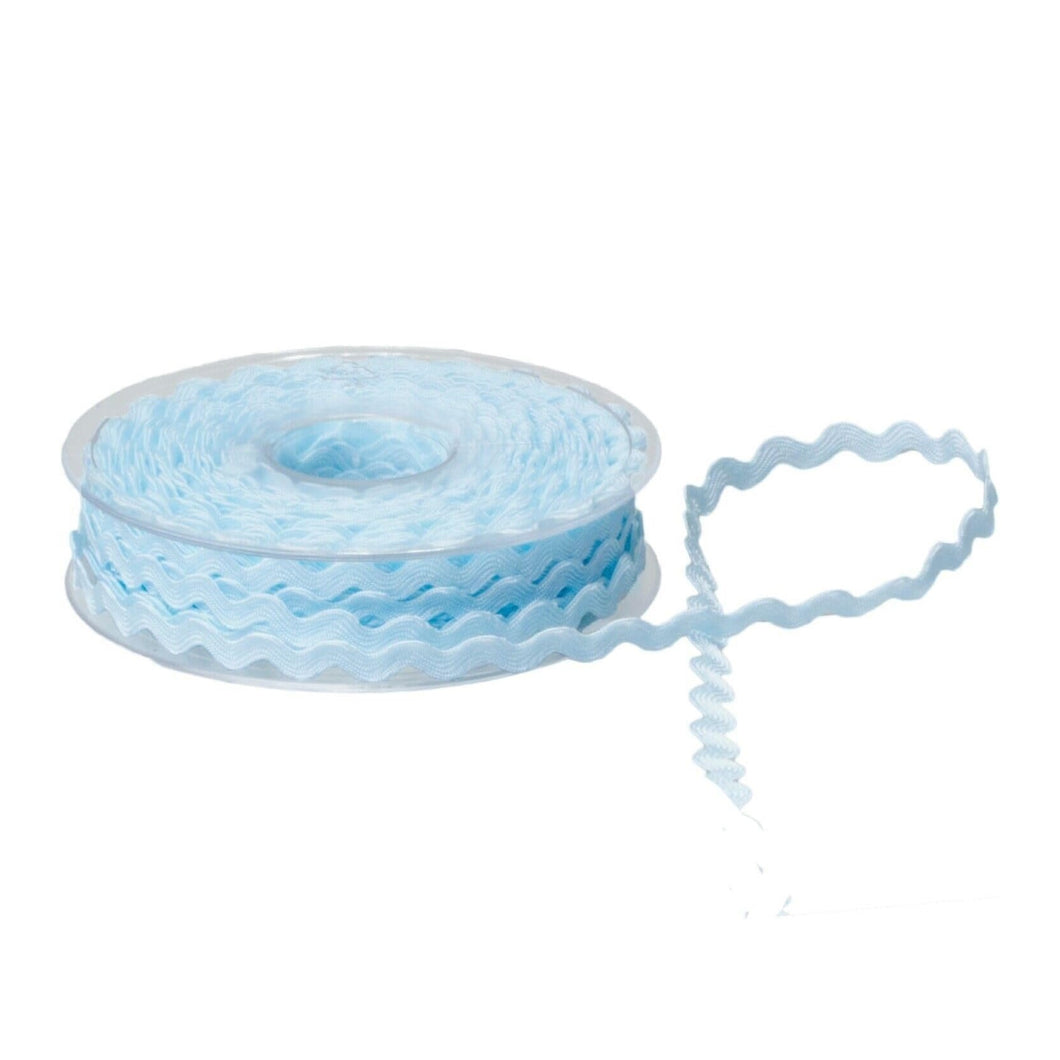 Trucraft - Ric Rac Trim - BABY BLUE - 6mm Wide - 5 Metre Length