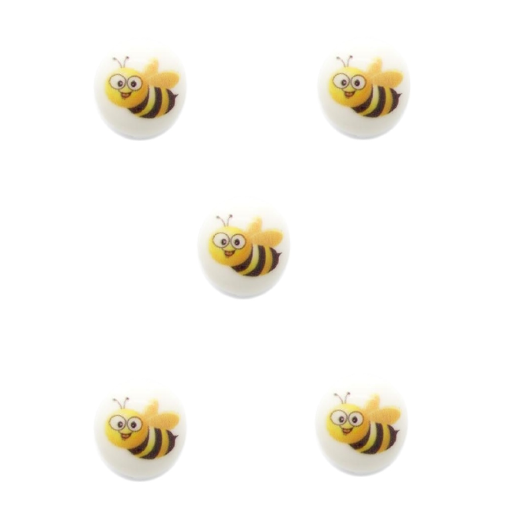 Trucraft - 15mm Bee Shank Buttons - Pack of 5