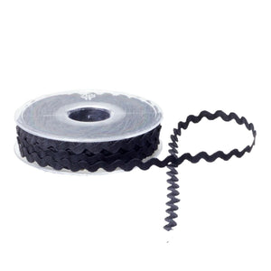 Trucraft - Ric Rac Trim - BLACK - 6mm Wide - 5 Metre Length