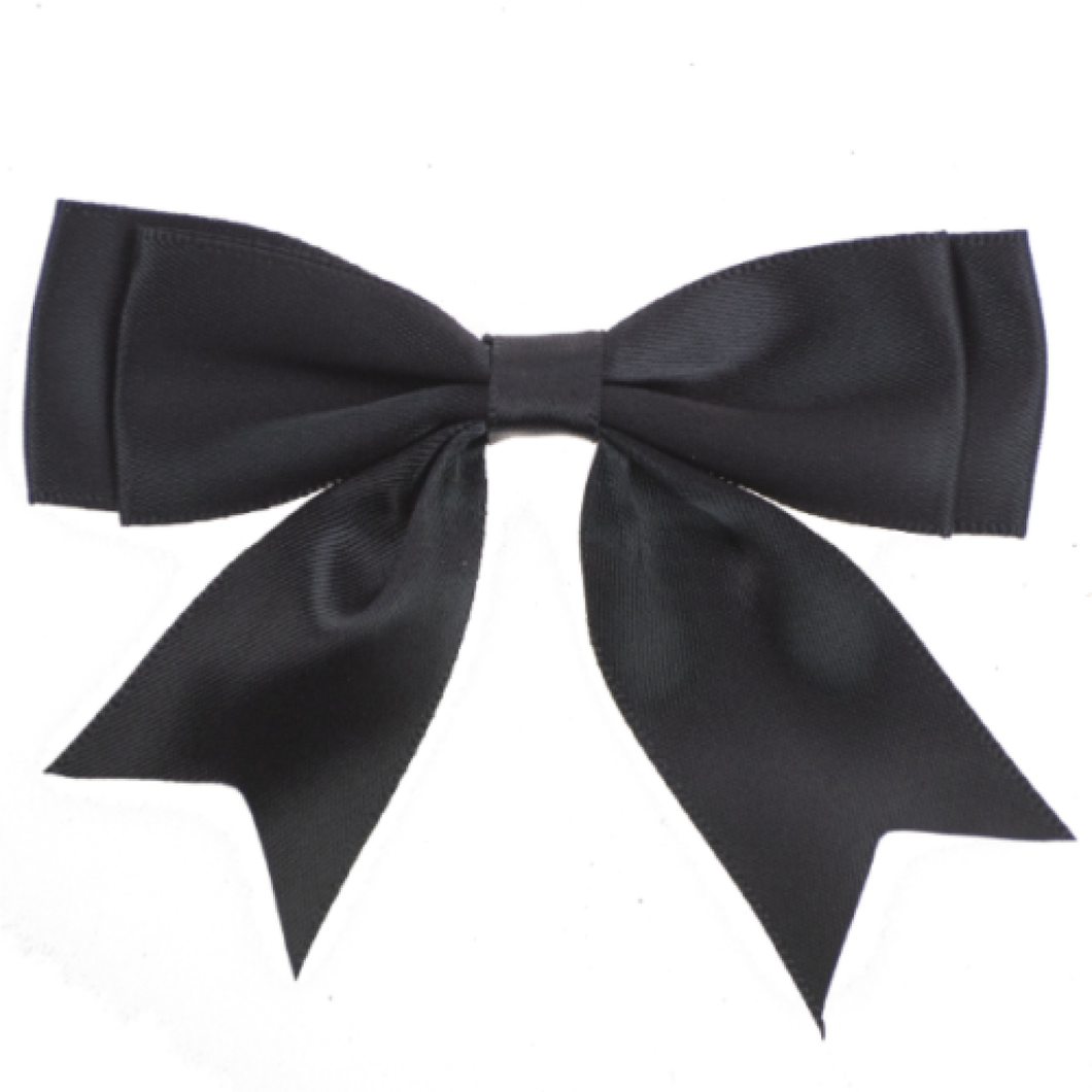 thecraftshop.net 25mm Satin Ribbon Double Bows - Black